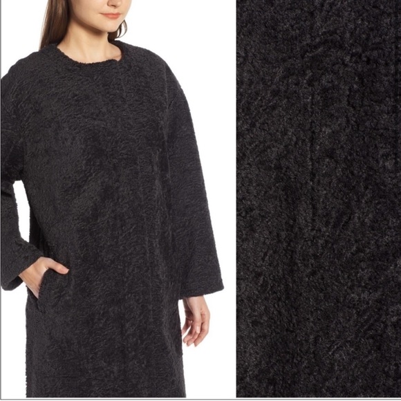 NWT Something Navy Long Black Coat - Picture 3 of 7